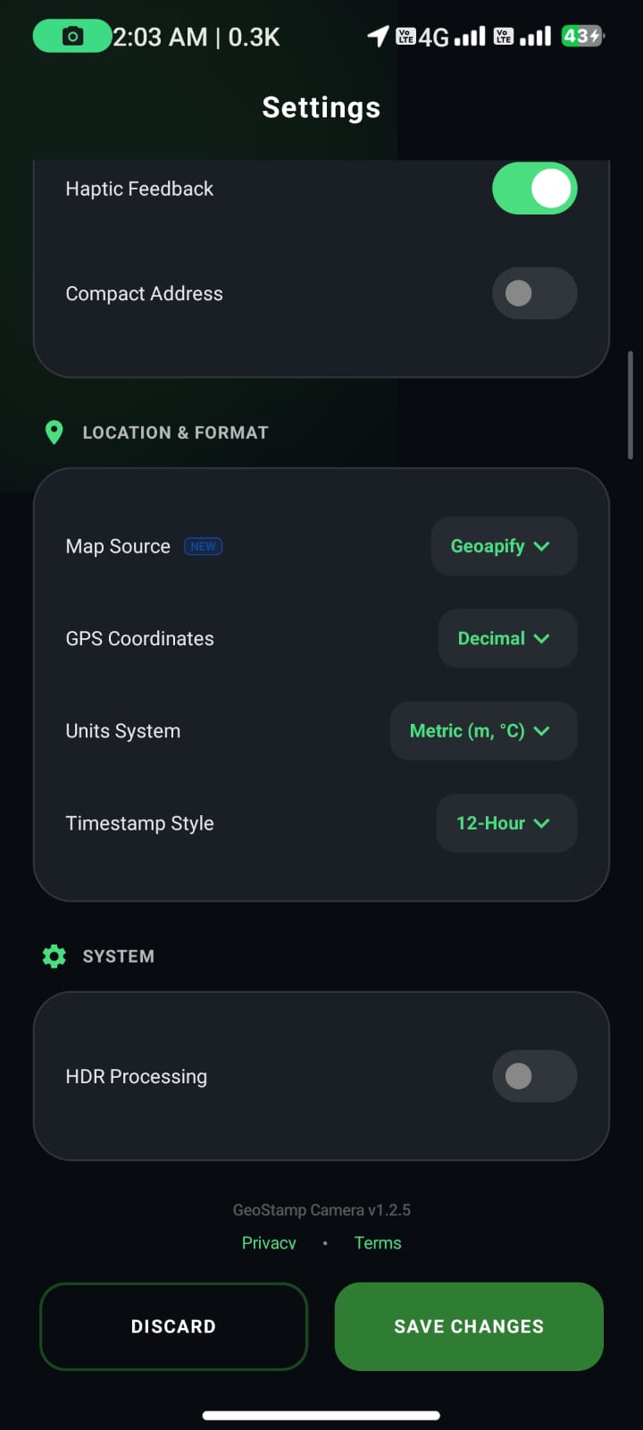 GeoStamp Camera screenshot